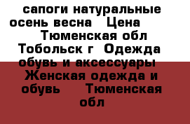 сапоги натуральные осень-весна › Цена ­ 4 000 - Тюменская обл., Тобольск г. Одежда, обувь и аксессуары » Женская одежда и обувь   . Тюменская обл.